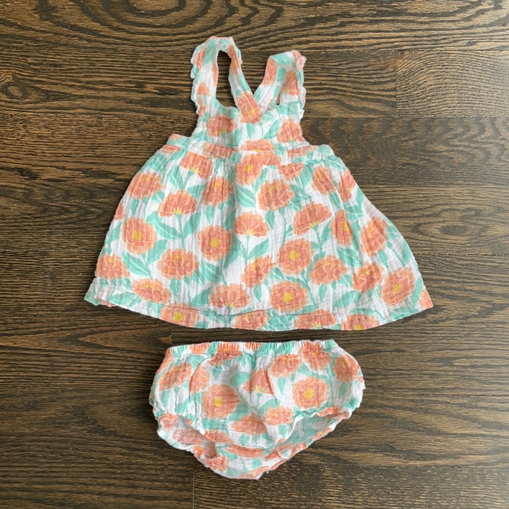 Angel Dear Pinafore Dress and Bloomers